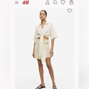 NWT H&M Blouse with tie detail